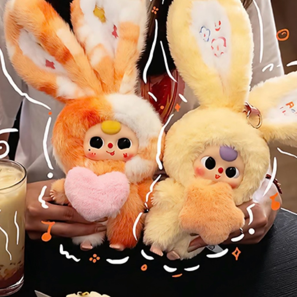 Baby Three Lily Rabbit Town V3 Series Plush Confirmed GRAY Bunny Box - Picture 10 of 14
